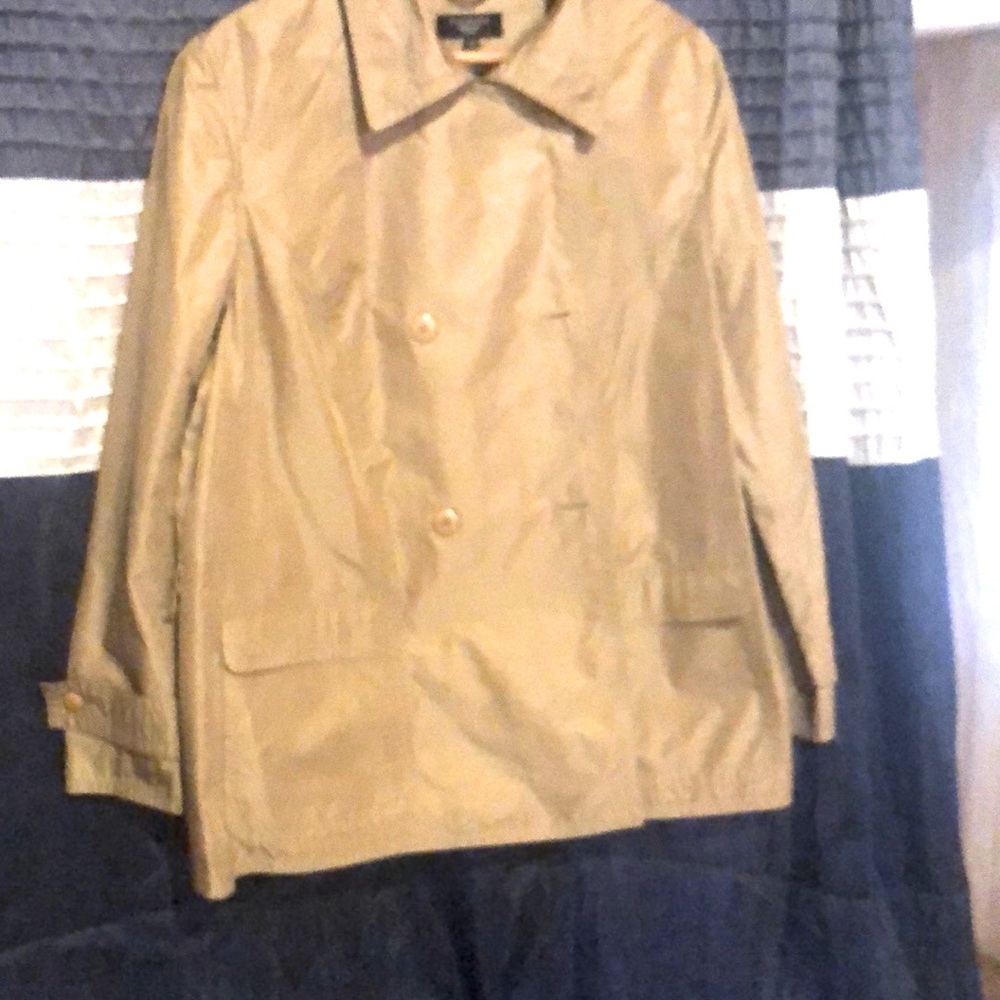 Talbots Double Breasted P-Coat Silk and Cotton blend size‎ 16W no belt